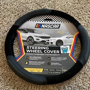 NASCAR Black and Gray Steering Wheel Cover